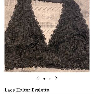 Plus size black lace bralette 2x